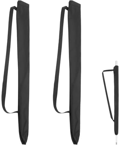 CLISPEED Umbrella Storage Pouch: Umbrella Cover Bag Folding Storage Bag Black Pongee Dining Table Service Workshop Bench Layout Craft Project Setup Wedding Party Display, 2 PCS