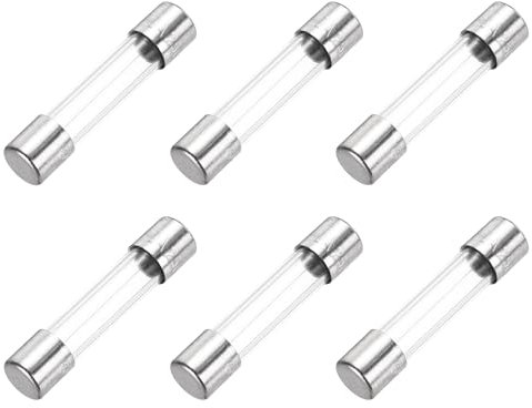 sourcing map Glassicherung, 2 A, 250 V, 6 x 30 mm, Zeitverzögerung, UL-gelistet, träge Sicherung für Haushaltsgeräte, 6 Stück