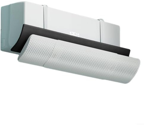 Honseadek Verstellbarer Windschutz für Klimaanlage, Anti-direktes Blasen, einziehbare AC-Steckdose, Wandmontage, Lüftungsabdeckung für Raumtemperaturregelung