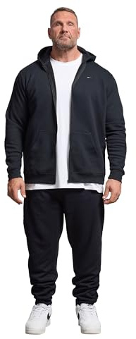 BadRhino Big & Tall Blue Zip Through Hoodie - Men's - Plus Size Curve