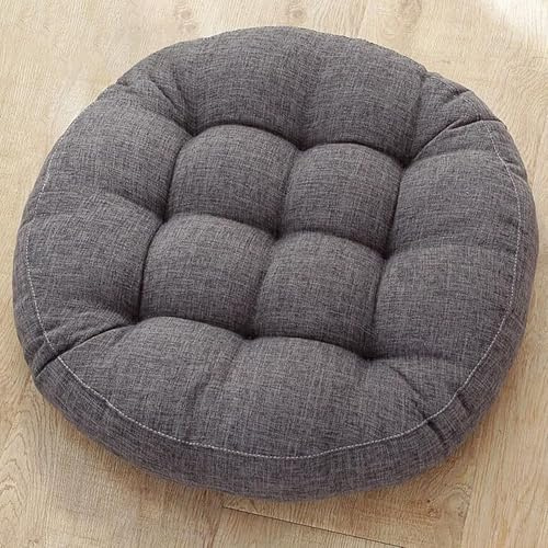 RTSFKFS Bequemes Bodenkissen Stuhlkissen Rund 42 47 55, Sitzkissen Boden gartenmöbel-Kissen for Indoor und Outdoor(Dunkelgrau,42cm/16.5)