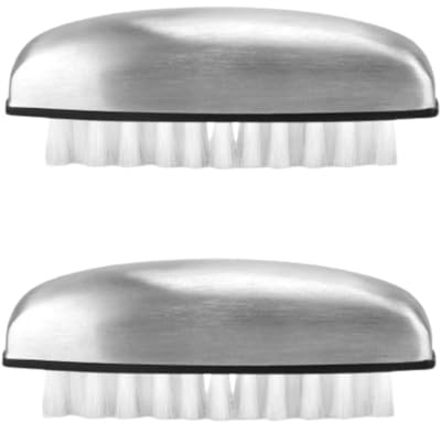 Hand and Nail Brush, 2Pcs Vegetable and Fruit Cleaning Brush Stainless Steel Fingernail Cleaner for Kitchen