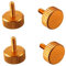 Sourcingmap Computer PC Case M2.5x8mm Aluminum Knurled Head Thumb Screws Gold Tone 4pcs