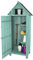 Airwave Outdoor Bideford Wooden Garden Tool Cabinet Shed, 3 Alternate Storage Spaces, Storage for Tools and Equipment, Wooden Latch (Green)
