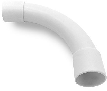 ARLI 25x Rohrbogen M25 90° für Elektrorohr Stangenrohr Leerrohr PVC Installation Rohr gemufft Kabelkanal Installations Haus Keller Wand Decken Montage Kabelrohr allzweck aller Art von Kabel 25 mm