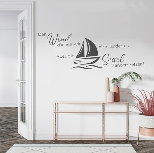 tjapalo® a45 Wandtattoo Motivation Wandsprüche Wandspruch Wandtattoo Büro Motivationssprüche Wandtattoo Wohnzimmer motivationsspruch wand deko Büro, Farbe: Schwarz, Größe: B58xH20cm