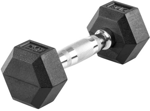 Hex Kompakthantel aus Gummi, 2 kg, Stück
