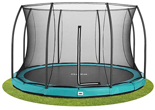Salta Comfort Edition Ground – Round inground trampoline with safety net – ø12ft / ø366cm – Green