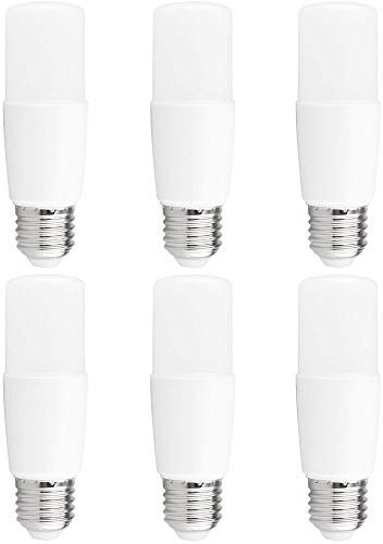 NCC-Licht 6 x LED Leuchtmittel Röhre Stick T37 10W ~ 75W E27 matt 1100lm kaltweiß 6500K Tageslicht