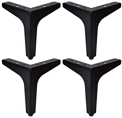 Btowin 10cm Metall Möbelfüße, 4 Stück Eisen Diamant Dreieck DIY Tischbeine Schrankfüße für Schrank Sofa Couch Schreibtisch