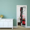 UFHFPF Sticker Porte Effet 3D - Autocollant De Porte Trompe L'Œil - 77X200CM - Bus Rouge De La Ville De Londres Mural Papier Peint - Amovible Muraux Stickers -Chambre Salon Cuisine Poster Décoration
