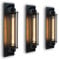 TOHMLAPE 3 x Modern Industrielle Metall Tube-Käfig Wandlampe Deckleuchte, Vintage Industrielampe 17,72 Höhe Wandleuchte Water Pipes Steampunk Design Querflöte-Art Loft Beleuchtung für Innen Haus Deko