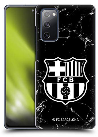 Head Case Designs Offizielle FC Barcelona Marmor Schwarz Wappen Muster Harte Rueckseiten Handyhülle Hülle Huelle kompatibel mit Samsung Galaxy S20 FE / 5G