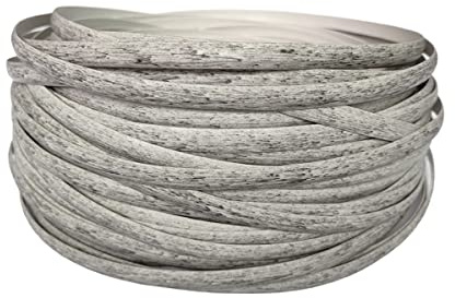 Feyart 8.5mm 55m Light Grey PE Rattan Strip for Outdoor Rattan Furniture Repair, Plastic Wicker for Patio Furniture Restore