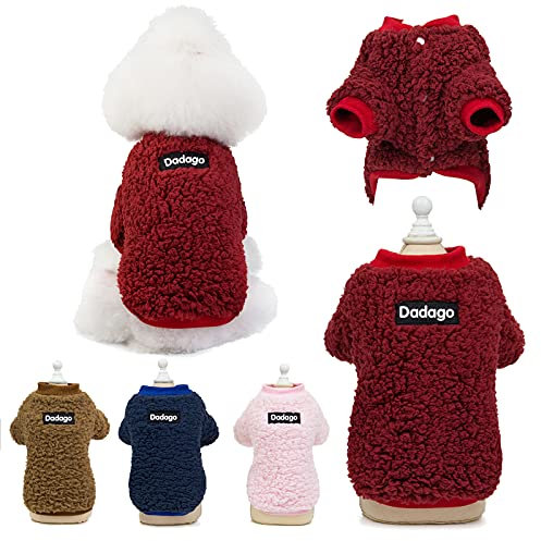 Maglione per cani di piccola taglia Gatto Cucciolo di inverno cappotto caldo per animali domestici freddo Accoglienti vestiti in pile carino pullover maglione per cani di piccola taglia ragazza