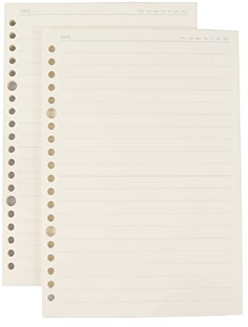 AMO HERMOSO 2 Packungen A5 Refill Papier für Spiralblock Notizblock, liniert, Notebook Lined Paper, 80gsm, 120 Blatt, 240 Seiten (liniert-refill)