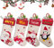 BYWEXCLESD Weihnachtsstrumpf Kamin Personalisiert mit Namen Personalisierte Christbaumschmuck Familie Kinder Junge Mädchen, 4er Set