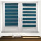 TROYAHOME® Doppelrollo Klemmfix Ohne Bohren Duo Rollo Fenster Rollo Easyfix (Petrol, 110 x 150 cm (Stoffbreite 107 cm)