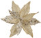 Oairse 4er-Set Ø30cm Künstliche Glitzernde Weihnachtsblumen, Weihnachtssterne für Weihnachtsbaum-DIY-Dekoration, künstliche Blumen für Feiertage, Esstisch-Mittelstück, Neujahrs-Ornamente, Sekt