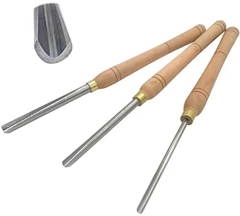 HSS-Schruppröhre Holzbearbeitung Drehmaschine Meißel Schruppröhre Holz Drehwerkzeuge Drechselmaschinen Drechseln Drechselbeitel Drechseleisen Drechselmesser Drechselzubehör,3 Pieces