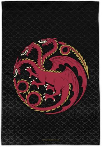 GRAPHICS & MORE House of the Dragon Targaryen Sigil Scales Gartenflagge Rot-Schwarz 33 cm x 48 cm für Außenbereich