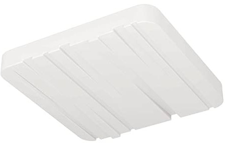 EGLO LED Deckenleuchte Ferentino, quadratische Deckenlampe mit Dekor, LED-Panel aus Kunststoff und Metall in weiß, Deckenbeleuchtung warmweiß, 28 x 28 cm