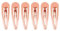 HD Novelty Hair Accessories Snap Hair Clips Glitter Bendies Sleepies 6Pcs 5CM Snap Hair Clips School Colours Hairclips Hair Accessories Christmas and Parties Acessories for Girls & Women (Rose Gold)