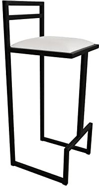 RoKo design Barhocker mit Lehne | Extra Hoch Metallkonstruktion für Esszimmer, Küche, Theke, Bar (Wildleder, Weiss)