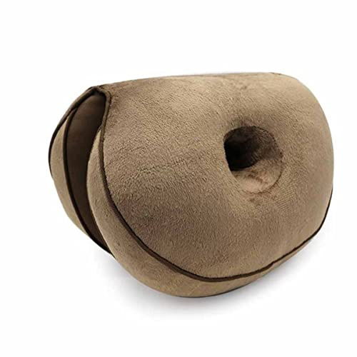 Surwin Donut Kissen Sitzkissen Orthopädisch, Sitzkissen Rund, Sitzkissen Bürostuhl, Kissen für das Gesäß, Bequemer Sitzring Steißbein Entlastung für Rücken, Hüfte (45 cm,Kaffee)