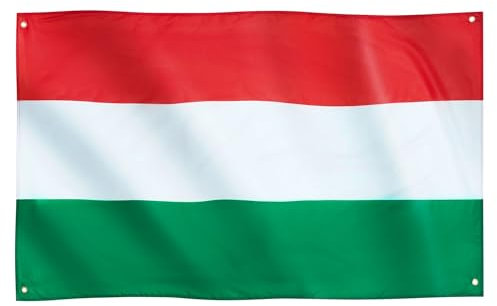 Runesol Ungarn Flagge, 91x152cm (3ft x 5ft), 4 Ösen, ungarische Flagge, Magyar Zászló, Länderfahne Ungarn, Premium-Fahnen für drinnen und draußen, lebendige Farben, Tag der Revolution