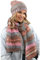 Alur Mütze Damen Beanie mit Schal Set Wintermütze Strickmütze - Warme Elastisch Elegant Winter Mütze Schal EKO - Weiches Garn Stilvoll Universell Warm (WZ10)
