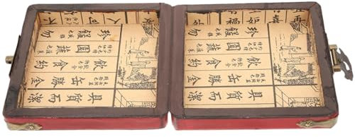 MAGICLULU Boîte Coffre Au Trésor Chinois Conteneur Danneaux En Bois Plateau Organisateur De Boucle Doreille Coffret à Bijoux Ancien Stockage En Bois Pot Portatif Carré Japon Manquer Le Fer