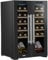 24 Bottle Dual Zone Freestanding Wine Cooler Fridge - LED Backlit Black & Glass