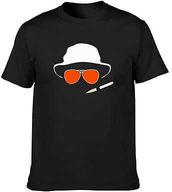 Hat and Glasses with Fear and Loathing In Las Vegas T-Shirt Black L