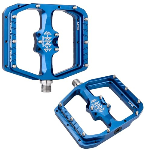 Burgtec Penthouse MK5 B-Rage Edition Mountainbike-Pedale aus flacher Legierung, Tiefblau