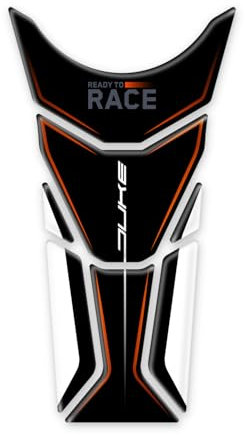 Tankschutz aus Harz, 3D, kompatibel mit KTM 390 Duke 2021-2023 GP-1084 (Weiß)