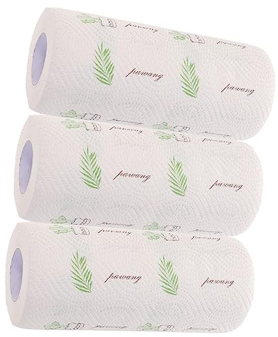 WATIIFUFU 3 Rouleaux Papier Buvard D'huile De Cuisine Papier D'emballage Pour Aliments Frits De Nettoyage Chiffon De Nettoyage Lingettes Nettoyantes Pour Pâte De Bûche