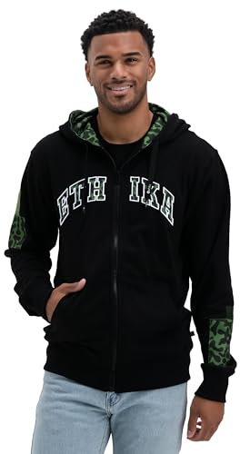 Ethika Herren Zip Hoodie | Dart Camo, Schwarz, XX-Large