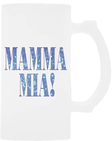 Mamma Mia -Disko- Transparente Bierglas-Tasse Mit Henkel