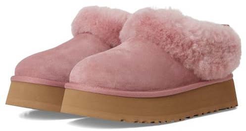UGG Tazzelle Green Leather Ankle Boots, Pink Dawn, 6 UK