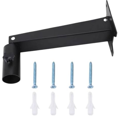 Outdoor TV Aerial Mounting Bracket - Roof Mounted V2 Mount Swivel Base | Black Metal Eaves Mount for Rotating Mount Perfect for Setup