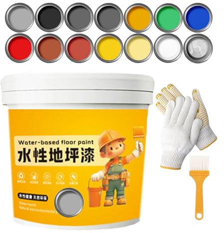 XIRUJNFD Light Gray Waterproof Water-Based Epoxy Floor Paint, 300G 1/2/3Pcs Quick-Dry Anti-Slip Concrete Floor Paint