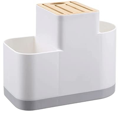 OZBMA Cutlery Holder, Cutlery Drainer with Knife Slot Utensil Drying Rack Kitchen Silverware Organizer Garters