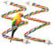 2Pcs Pet Bird Parrot Colorful Cotton, Spiral Cotton Rope Bird Perch, Bird Parrots Toys, Birdcage Swing Toys for Parrot/Parakeet/Cockatiel Bungee Toys 80cm