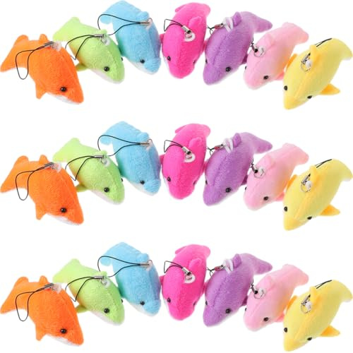 VALICLUD Delphin SchlüSselanhäNger PlüSch 3.15 Zoll Kleine Kuscheltiere TaschenanhäNger Kreatives Design Weiches Material Geschenk FüR Freunde Familie