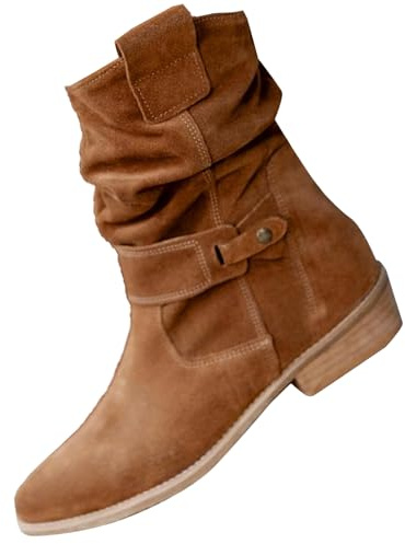Stivali Monta Western Texani Cowboy Western Scarpe da Punta Camperos Etnici Stivaletti Equitazione Invernali Stivali Texani Donna 42
