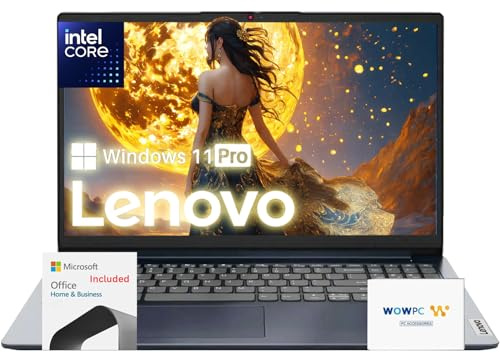 Lenovo Premium Series 15 Laptop | Latest Model | 36GB RAM | 1.1TB Storage (640GB SSD+512GB External)| 1 Year Office 365 w/ 1TB Cloud | Intel Core | 15.6 | Win 11 Pro |w/WOWPC Bundle