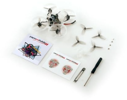 QHHOZHD Für Happymodel Mobula7 1S 2S Freestyle für HD BNF ELRS 2.4G V3.0 RS0802 KV25000 bürstenloser Motor Eingebaut für HDZERO AIO5 Flight Controller(Mobula7 1S ELRS AIO5)