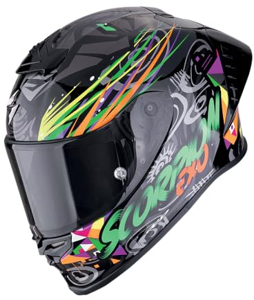 Scorpion EXO-R1 EVO II AIR Savage Black-Green-Orange L