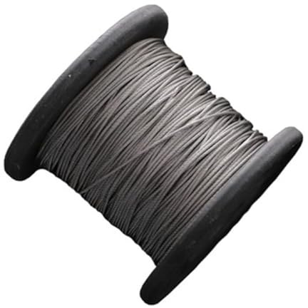 Cable Acero Cuerda de alambre acero Flexible recubierta PVC 50 metros, 0,5-3mm, Cable suave, tendedero inoxidable transparente(0.8mm)